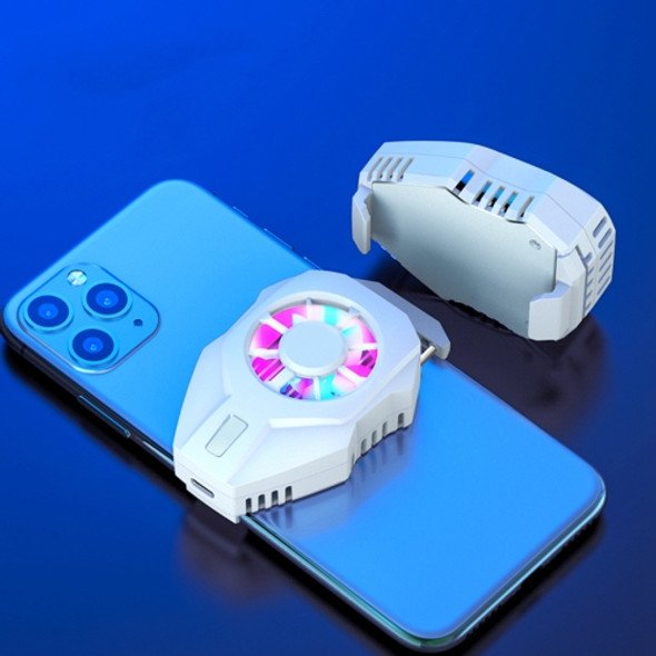 L01 Mobile Phone Radiator Semiconductor Rapid Cooling Portable Peripheral Cooling Mobile Phone Radiator(White)