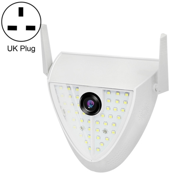 DP16 2.0 Megapixel 42 LEDs Garden Light Smart Camera, Support Motion Detection / Night Vision / Voice Intercom / TF Card, UK Plug