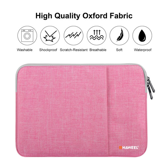 HAWEEL 15.0 inch Sleeve Case Zipper Briefcase Laptop Carrying Bag, For Macbook, Samsung, Lenovo, Sony, DELL Alienware, CHUWI, ASUS, HP, 15 inch and Below Laptops(Pink)