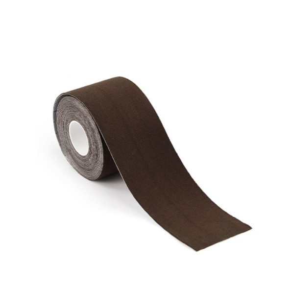 2 PCS Chest Stickers Sports Tape Muscle Stickers Elastic Fabric Nipple Stickers, Specification: 7.5cm x 5m(Coffee Color)