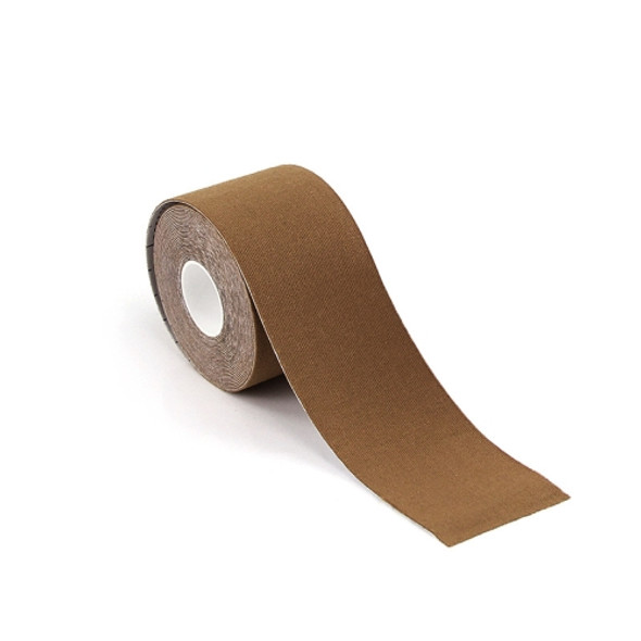 2 PCS Chest Stickers Sports Tape Muscle Stickers Elastic Fabric Nipple Stickers, Specification: 7.5cm x 5m(Brown)