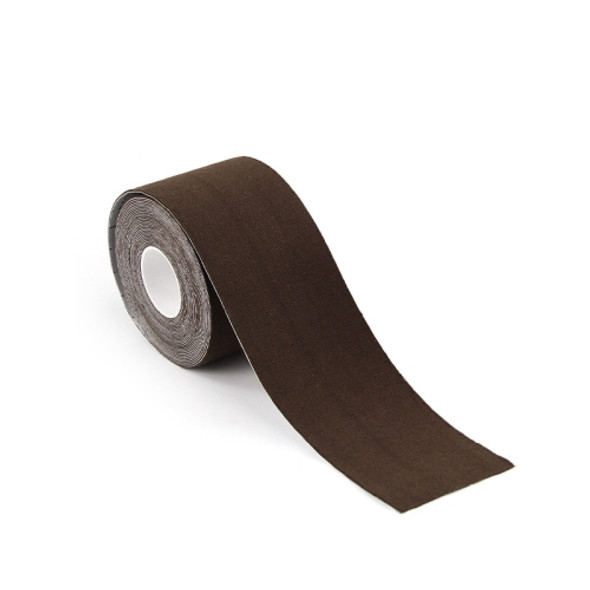 2 PCS Chest Stickers Sports Tape Muscle Stickers Elastic Fabric Nipple Stickers, Specification: 5cm x 5m(Coffee Color)