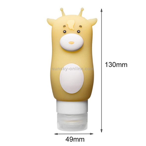 Portable Travel Shampoo Body Lotion Cosmetic Bottle Make Up Container Storage Box, Color:Giraffe