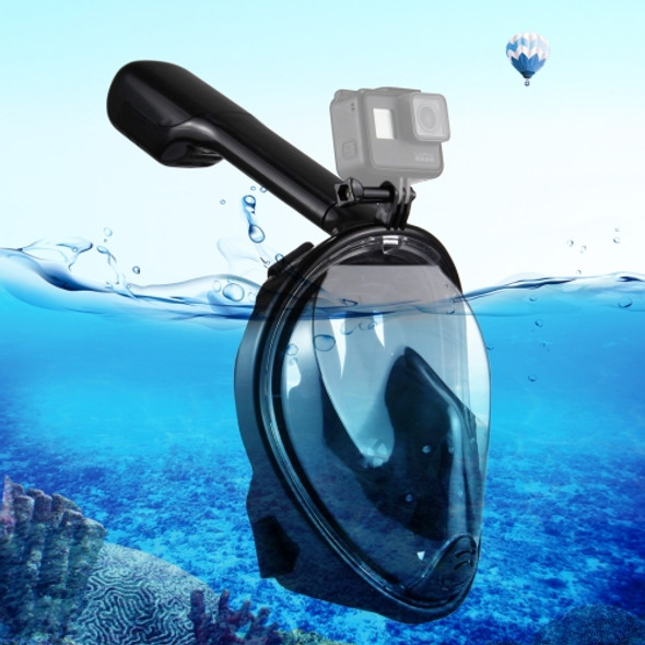 PULUZ 220mm Tube Water Sports Diving Equipment Full Dry Snorkel Mask for GoPro  NEW HERO /HERO6   /5 /5 Session /4 Session /4 /3+ /3 /2 /1, Xiaoyi and Other Action Cameras, L/XL Size(Black)