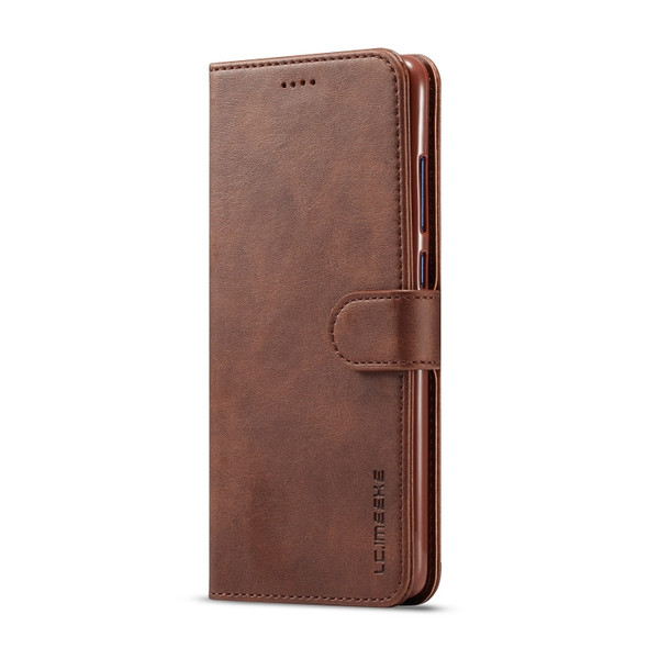 For Huawei Mate 20 LC.IMEEKE Calf Texture Horizontal Flip Leather Case, with Holder & Card Slots & Wallet(Brown)