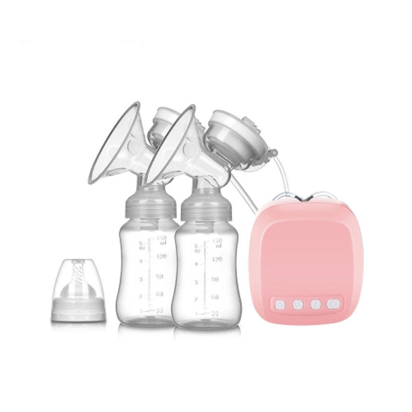 Electric Breast Pump Large Suction Mute Smart Milking Device Prolactin Massage(Pink)