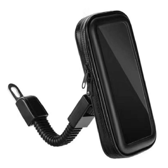 Outdoor Riding Motorcycle Bicycle Waterproof Mobile Phone Bracket,Style: Motorcycle 6.3 inch Black