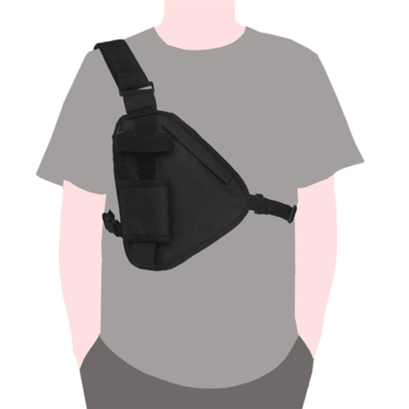 Sports Outdoor Vest Chest Bag for Walkie Talkie(Black)