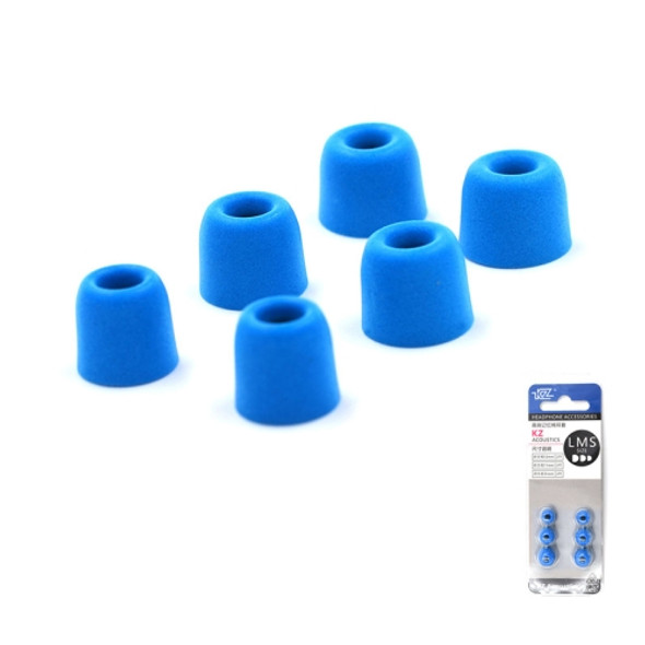 KZ 6 PCS Sound Insulation Noise Reduction Memory Foam Earbuds Kit for All In-ear Earphone, Size: L & M & S(Blue)