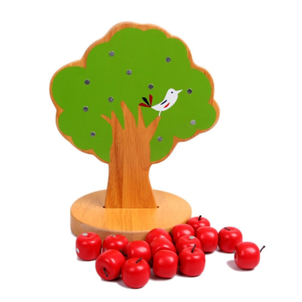 Wooden Magnetic Apple Tree Counting Apple Montessori Early Education Toys
