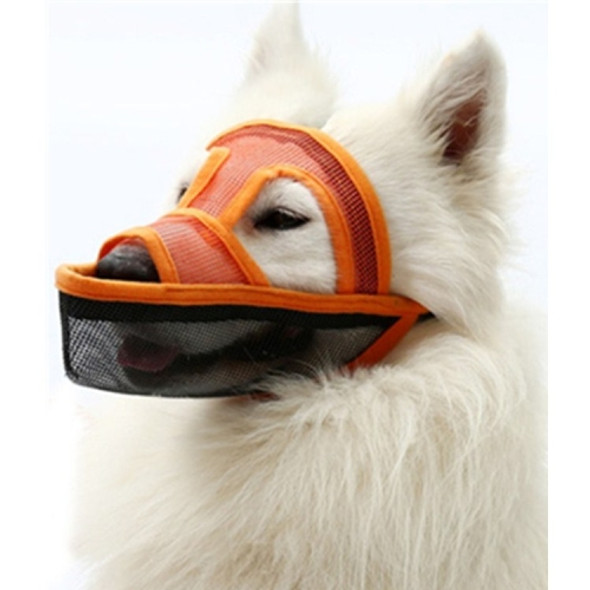 Small And Medium-sized Long-mouth Dog Mouth Cover Teddy Dog Mask, Size:S(Orange)