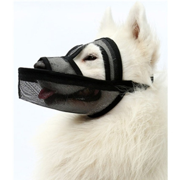 Small And Medium-sized Long-mouth Dog Mouth Cover Teddy Dog Mask, Size:XS(Black)