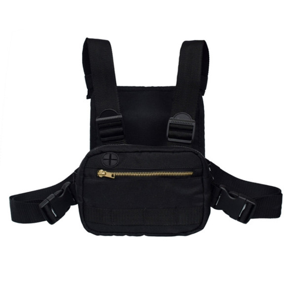 Outdoor Sports Mobile Phone Bag Chest Bag(Black)