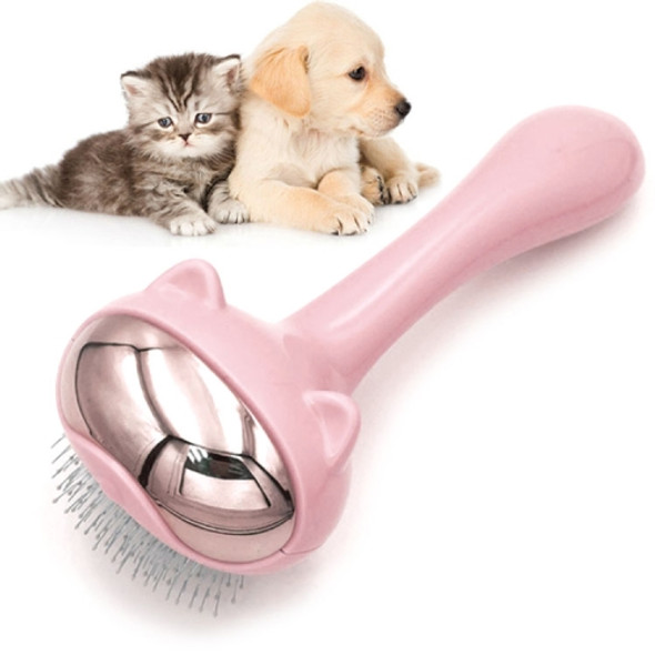 Pet Space Cat Comb Grooming Needle Combing Dog Hair Removal Brush(Pink)