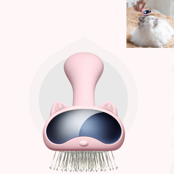 Pet Space Cat Comb Grooming Needle Combing Dog Hair Removal Brush(Pink)