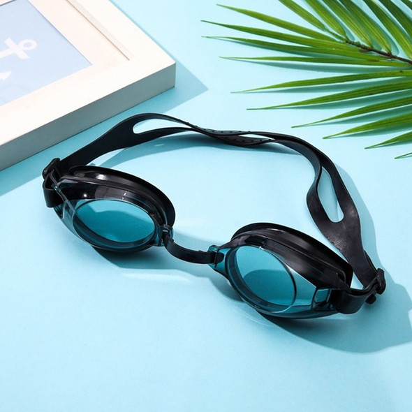 2 in 1 Diving Anti-fog HD Swimming Glasses + Earplugs Set for Children Adult(Black)