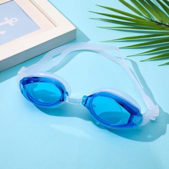 2 in 1 Diving Anti-fog HD Swimming Glasses + Earplugs Set for Children Adult(Royal Blue)