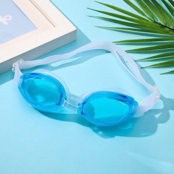 2 in 1 Diving Anti-fog HD Swimming Glasses + Earplugs Set for Children Adult(Sky Blue)