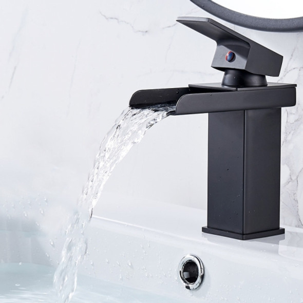 Bathroom Wide Mouth Faucet Square Sink Single Hole Basin Faucet, Specification: HT-81566 Wide-mouth Short Type