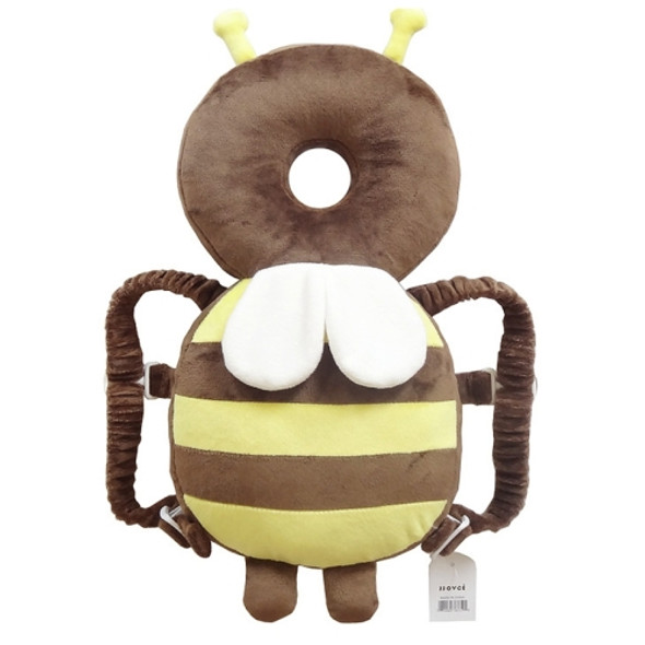 Big Brown Plush Bee Pattern Shockproof Head Pad for Baby Children Waliking