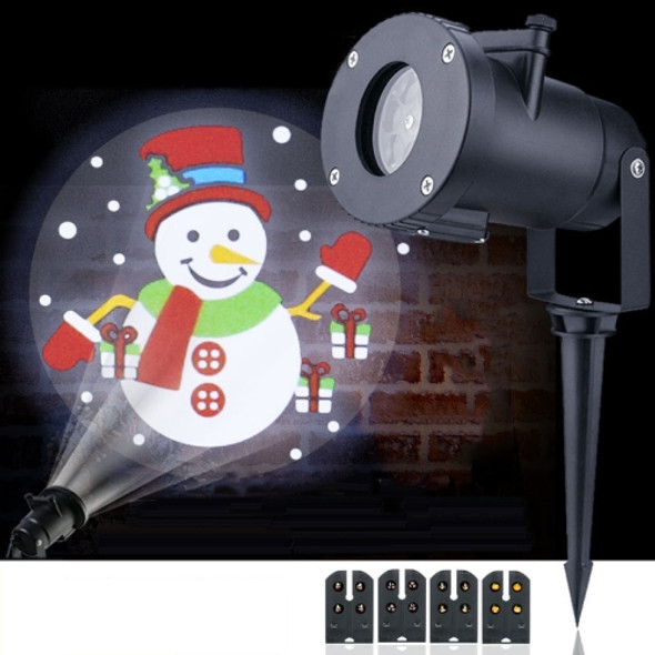 4W LED Christmas Animation Projection Lamp Outdoor Waterproof Lawn Decorative Light UK Plug