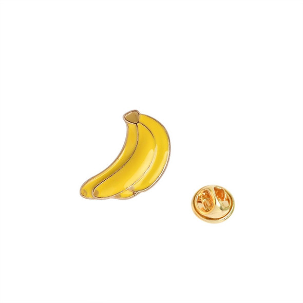 10 PCS Cartoon Fruit Series Alloy Oil-Dripping Cufflinks(Banana)