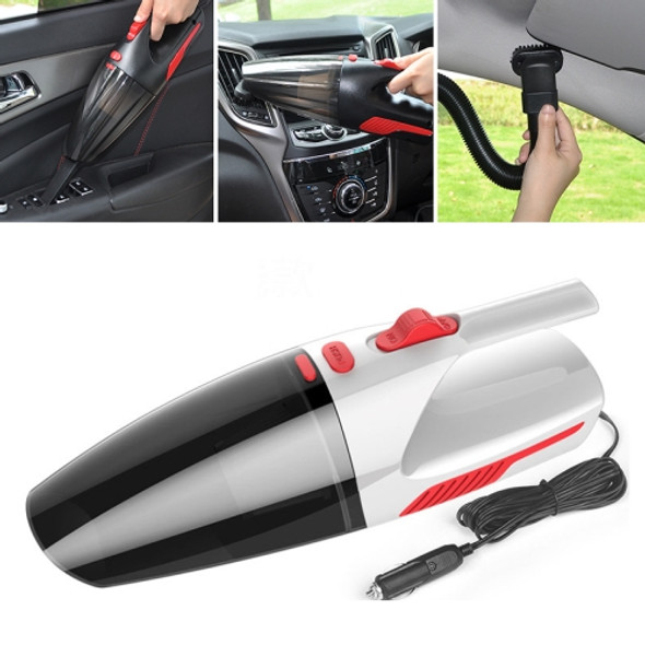 Car Wired Portable 120W Handheld Powerful Vacuum Cleaner Cable Length: 5m, without LED Light (White)