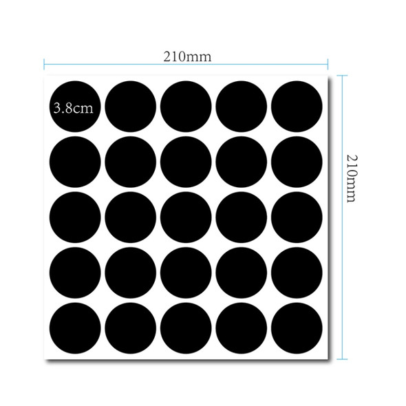 50 Sets Waterproof Removable Storage Bottle Sticker PVC Easy-To-Erasable Blackboard Sticker 25PCS/Set 210x210mm