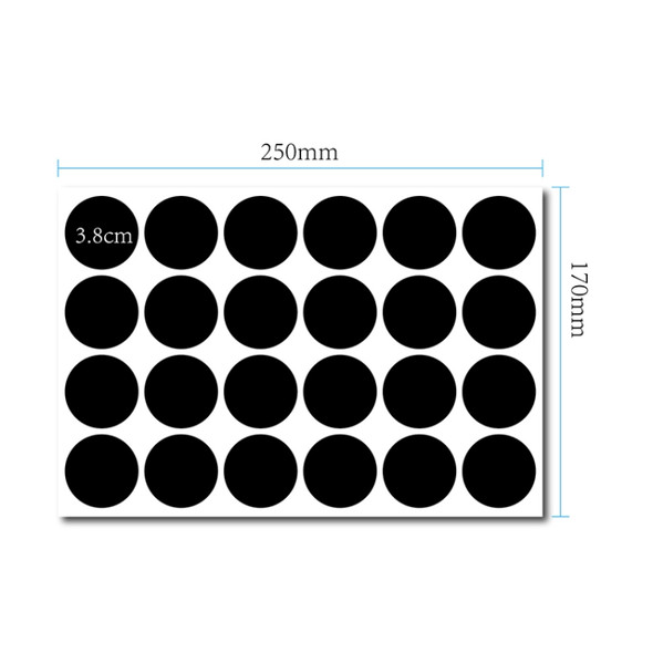 50 Sets Waterproof Removable Storage Bottle Sticker PVC Easy-To-Erasable Blackboard Sticker 24PCS/Set 250x170mm