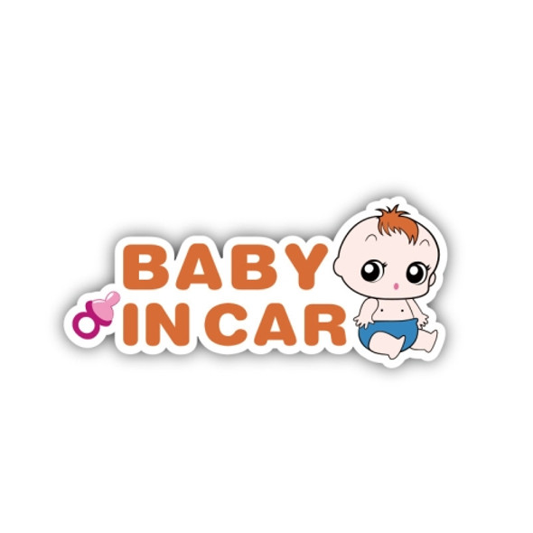 10 PCS There Is A Baby In The Car Stickers Warning Stickers Style: CT203 Baby K Boy Magnetic Stickers