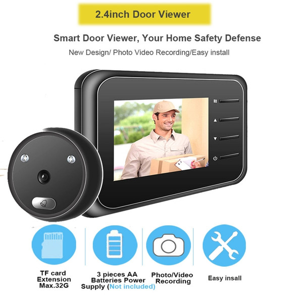 R11 2.4 inch TFT LCD Display Night Vision Photo Video Electronic Cat Eye Doorbell