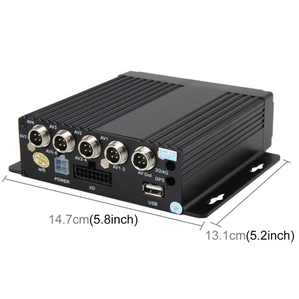Truck 360 Degree Real-time Monitoring 4 CH Real-time 720P 1280*720 Pixels SD Mobile DVR Support AHD Input and Analog Standard Definition Camera Input