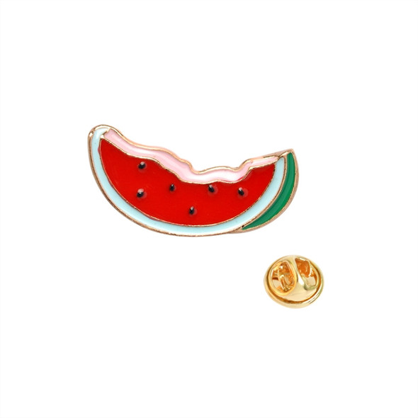 10 PCS Cartoon Fruit Series Alloy Oil-Dripping Cufflinks(Watermelon)