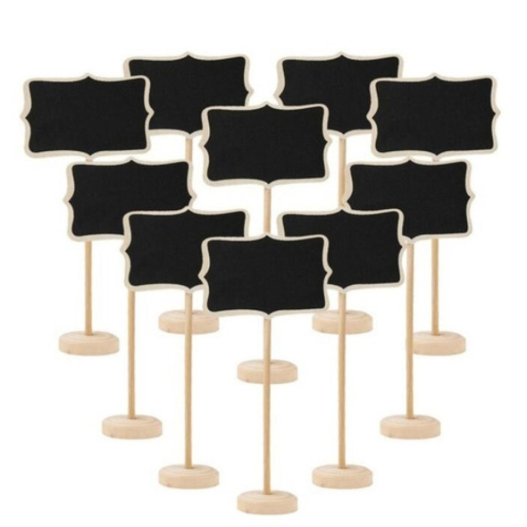 10 PCS Blackboard Wooden Chalkboard Mini Message Notice Board Table Wedding Party Decoration