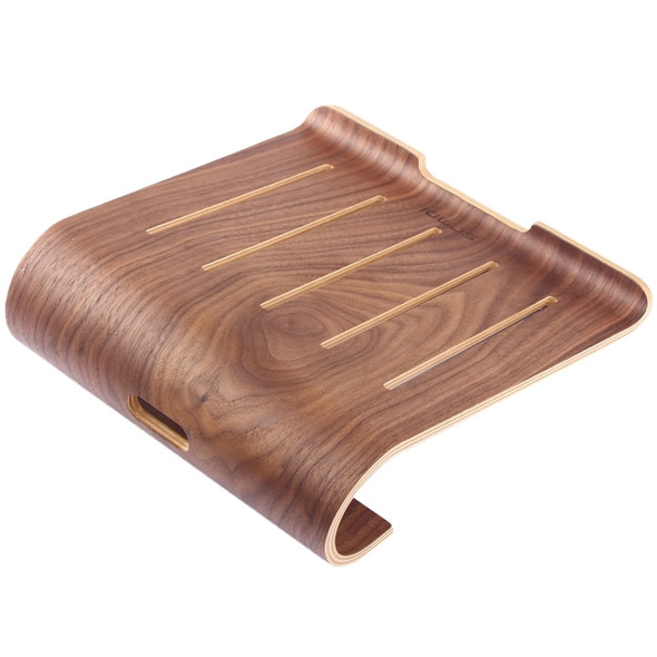 SamDi Artistic Wood Grain Walnut Desktop Heat Radiation Holder Stand Cradle, For iPad, Tablet, Notebook(Coffee)