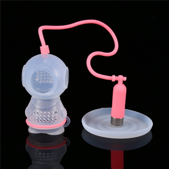 Creative Diver Shape Tea Strainer Filter Silicone Teabags(Pink)