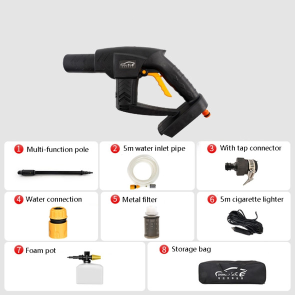 ZHONGHUI ZHXCQ Home Car Washer Portable High Pressure Car Washer, Specification: Wired Cigarette Lighter Upgrade