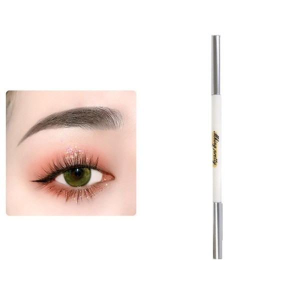 10 PCS Double Head Waterproof Automatic Rotating Beauty Eyebrow Pencil(Black)