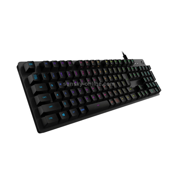 Logitech G512 RGB T-axis Mechanical Wired Gaming Keyboard, Length: 1.8m (Black)