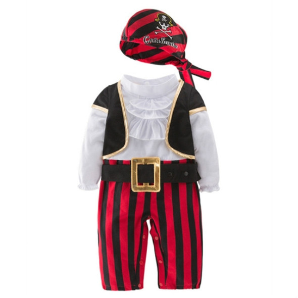 Male Baby Spring And Autumn Halloween Costume Pirate Captain Cute One-piece Suit, Size:90 Yards