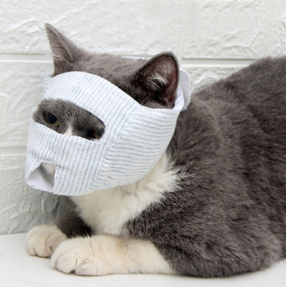 Cat Face Mask Pet Anti-Bite Anti-Licking Reathable Face Mask, Specification: M(Eye-opening)