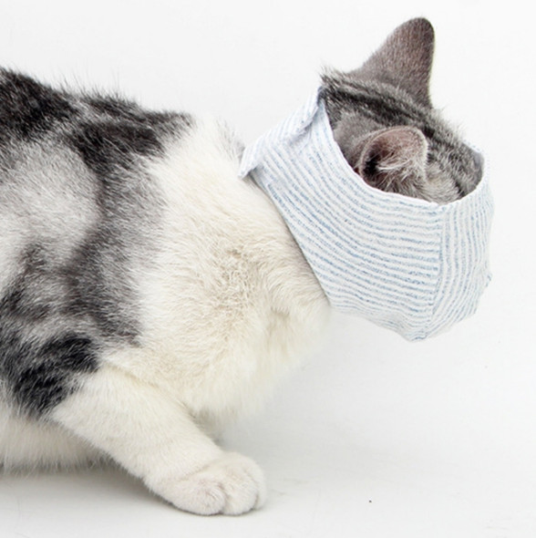 Cat Face Mask Pet Anti-Bite Anti-Licking Reathable Face Mask, Specification: S(Blindfold)