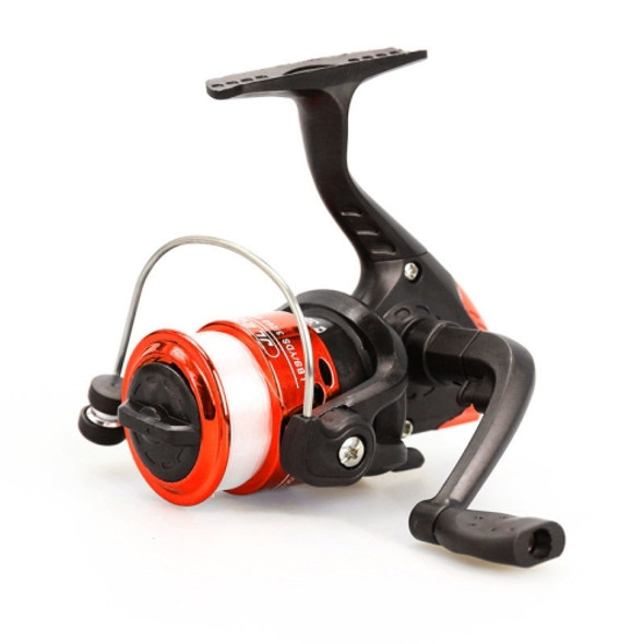 JL200 Plating Plastic 3 Ball Bearings Handle Fishing Spinning Reel  with Transparent Lines(Red)