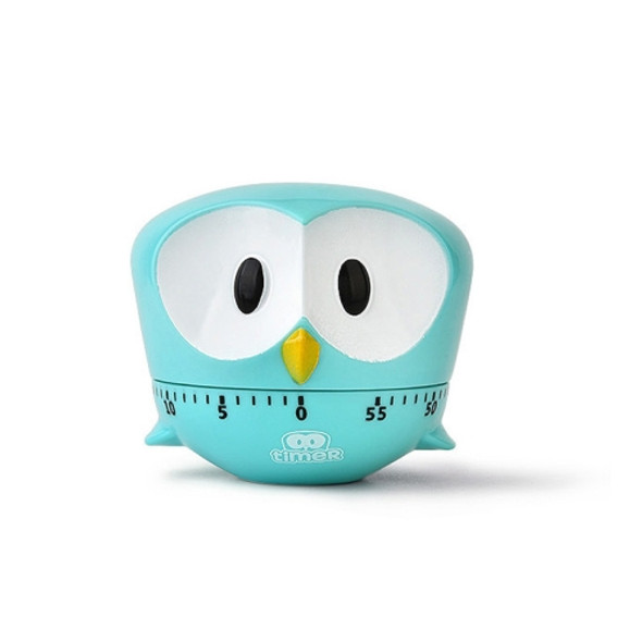 Cartoon Animal Owl Timer Kitchen Desktop Alarm Clock(Blue)