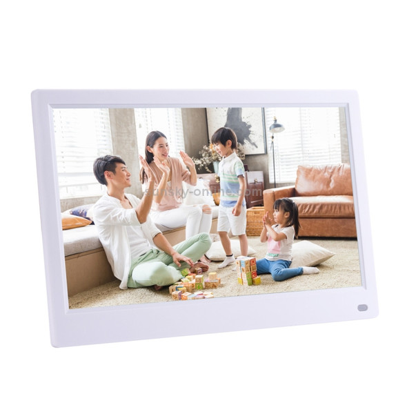 12.5 inch FHD LED Display Digital Photo Frame with Holder & Remote Control, MSTAR V56 Program, Support USB / SD Card Input (White)