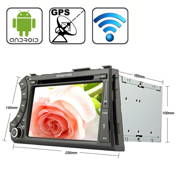 Rungrace 7.0 inch Android 4.2 Multi-Touch Capacitive Screen In-Dash Car DVD Player for Ssangyong Acyton Kyron with WiFi / GPS / RDS / IPOD / Bluetooth