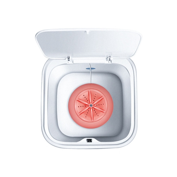 10L USB Ultra Shock Wave Turbo Small Portable Washing Machine, Product specifications: 220x220x280mm(Makaron Pink)