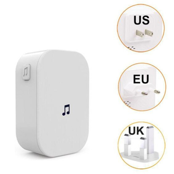 M2D Wireless WiFi Doorbell Jingle Machine Intelligent Doorbell Voice Intercom Bell, Plug Standard:UK Plug(White)