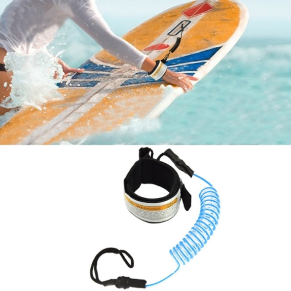 Surf Bodyboard Safety Hand Rope TPU Surfboard Paddle Towing Rope, The Length After Stretching: 1.6m(Lake Blue)