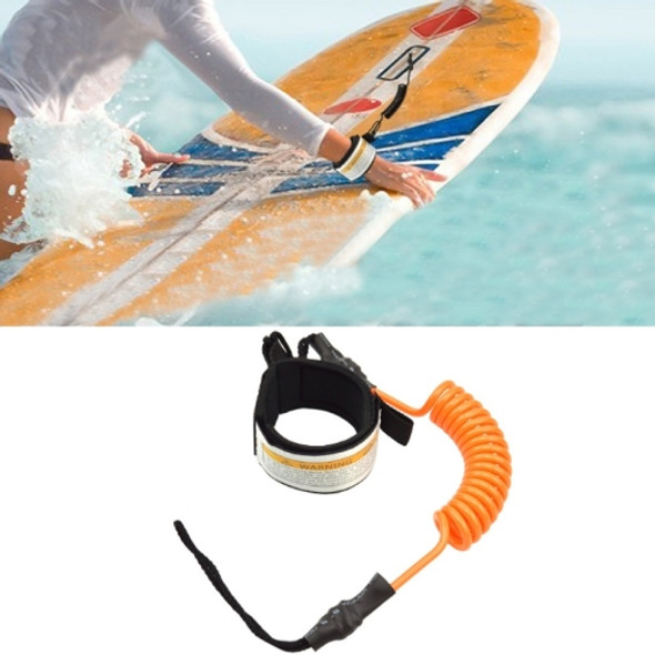 Surf Bodyboard Safety Hand Rope TPU Surfboard Paddle Towing Rope, The Length After Stretching: 1.6m(Orange)